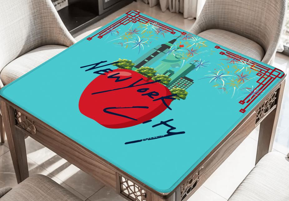 New York City Blue Mahjong Mat