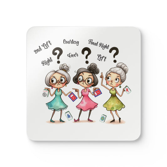 Playful Cork Coaster Set with Whimsical Mahjong Design - Perfect for Home Decor, Mahj, Gifts, Parties, and More!