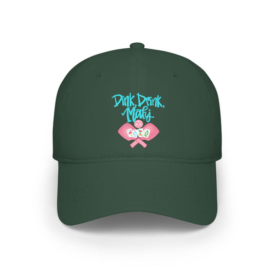Dink Drink Mahj Baseball Hat, Gift for Her, Pickleball or Mahjong Player,