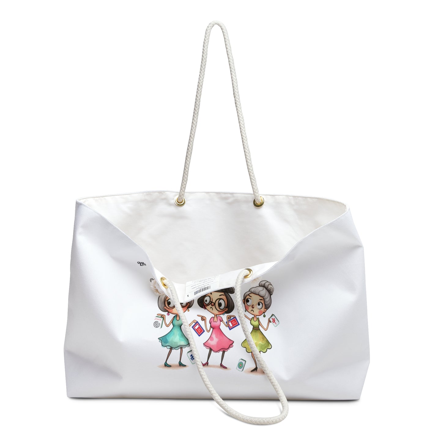 Charming Mahjong Weekender Bag Fun Ladies Design, Perfect for Mahj, Travel, Overnight Tote, Gifts for Friends, Girls' Trips, Bachelorette