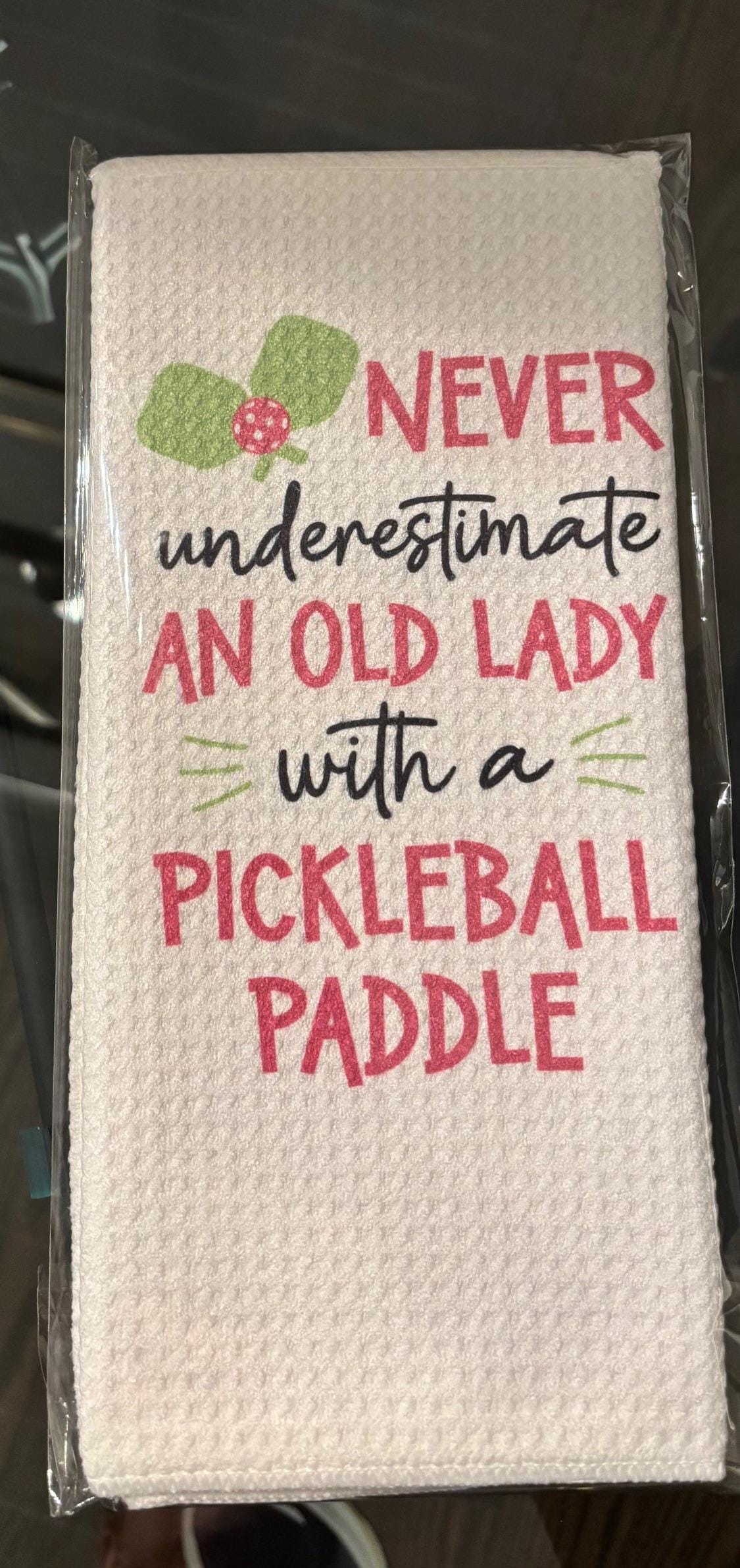 Pickleball Tea Towel Set: Holiday Kitchen Decor, Eco-Friendly Cotton