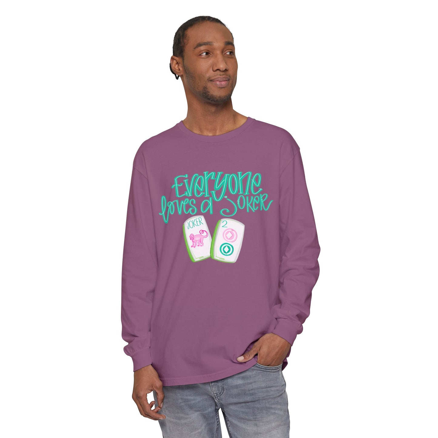 Everyone Loves a Joker, Mahjong  Long Sleeve T-Shirt in a variety of colors, Mahj Lovers!