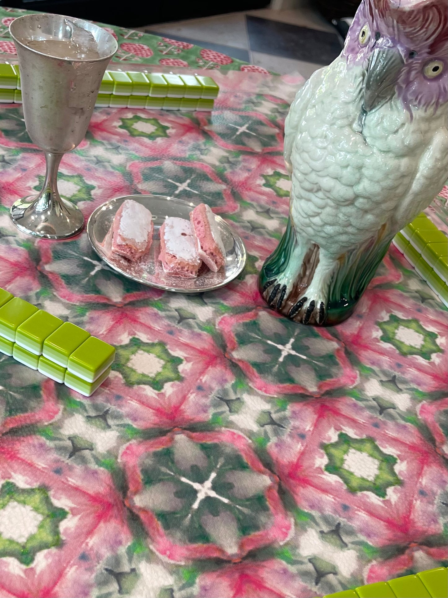 Leatherette Pink and Green Pattern no. 28 with Directions