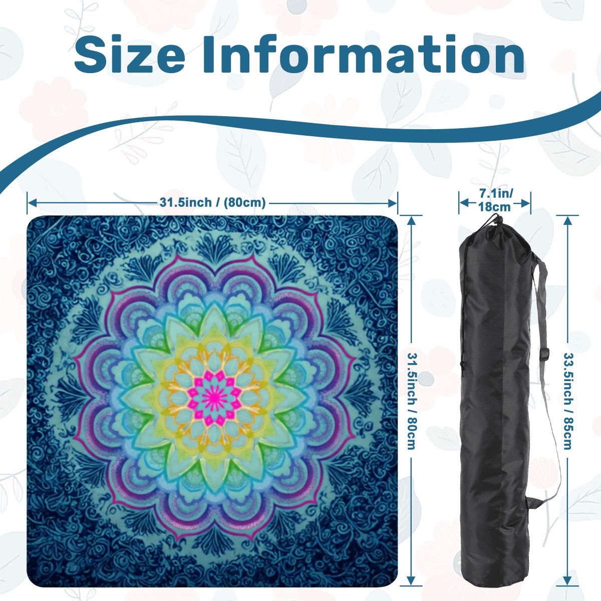 Mandala Mahjong Mat: Multi-Color Floral Mahj Game Tabletop (31.5-inch)