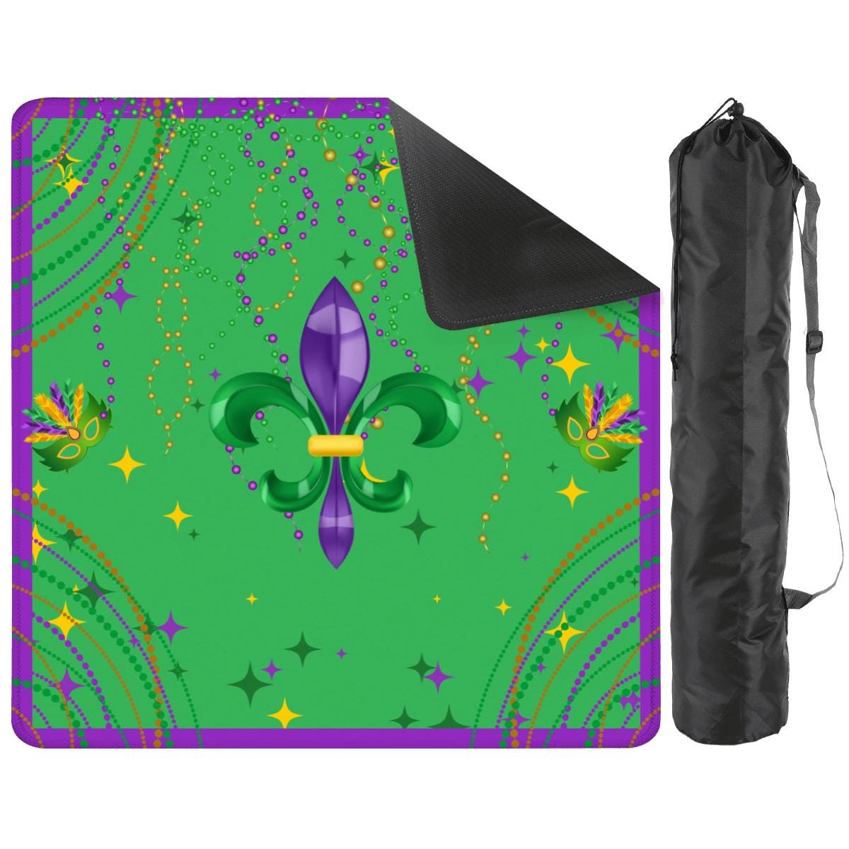 Mardi Gras Celebration Mahjong Mat Tabletop (31.5-inch)
