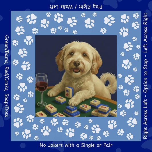 Doodle Plays Mahj Custom with Directions Mahjong Mat, this can be your Pup!