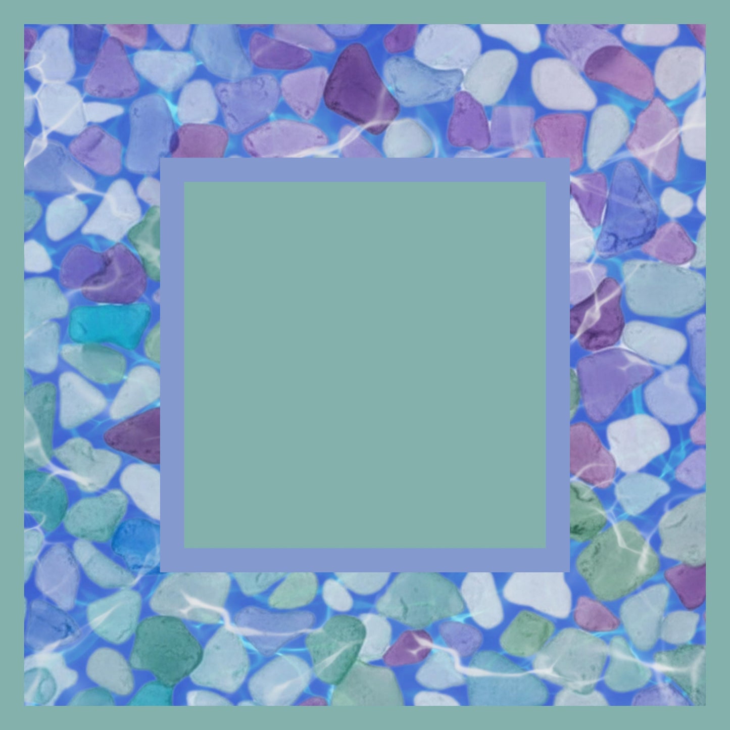 Sea Glass Mahjong Mat: Mahj Game Tabletop