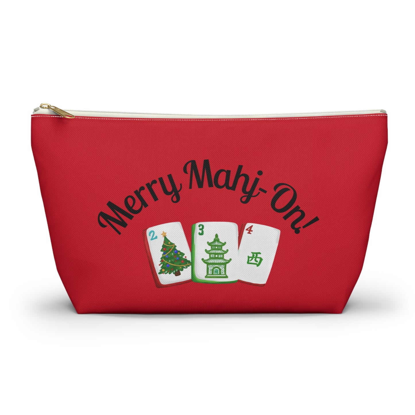 Merry Mahj-On Tile Pouch, Great for Mahjong Tiles and Essentials, Cosmetic Pouch