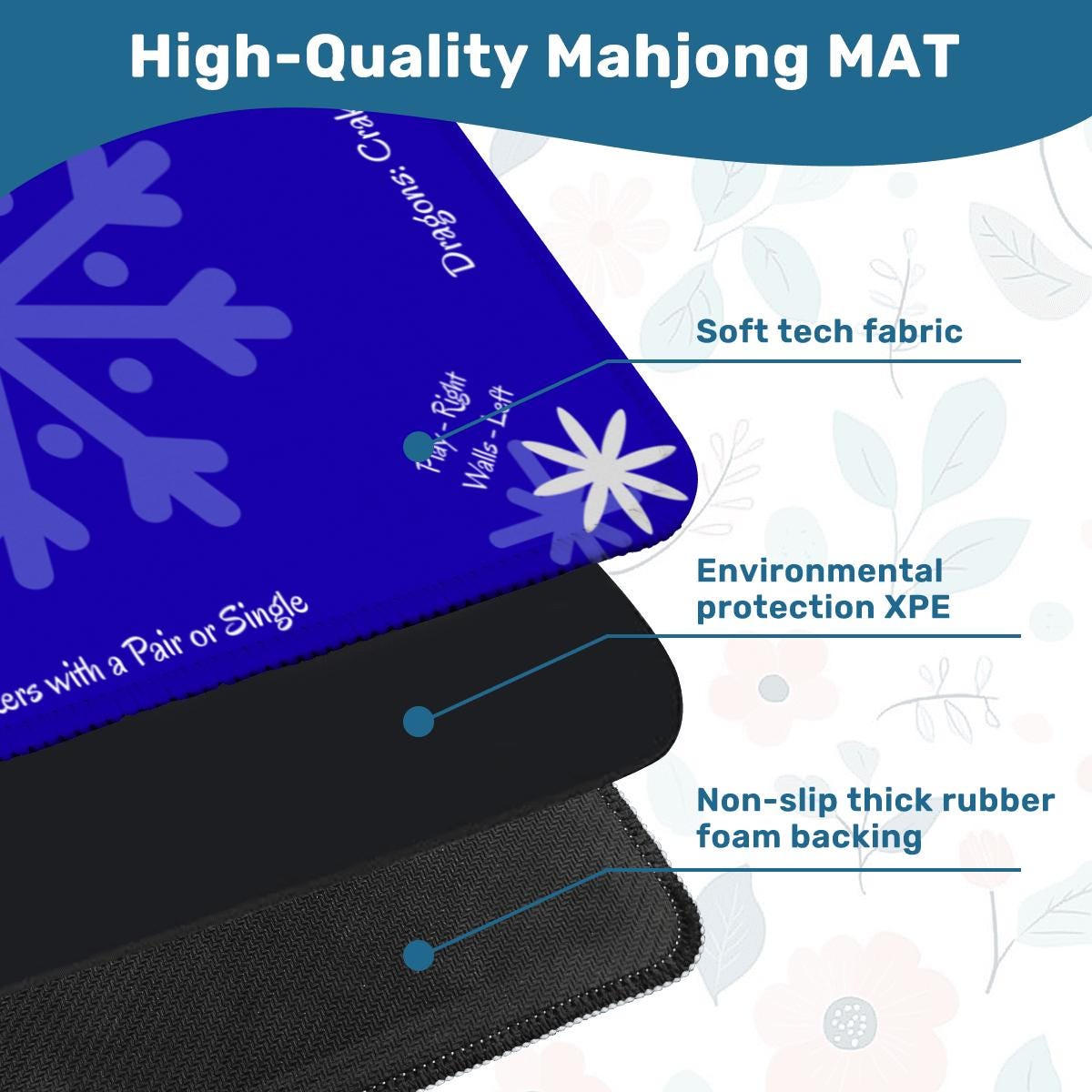 Snowflake Holiday Mahjong Mat