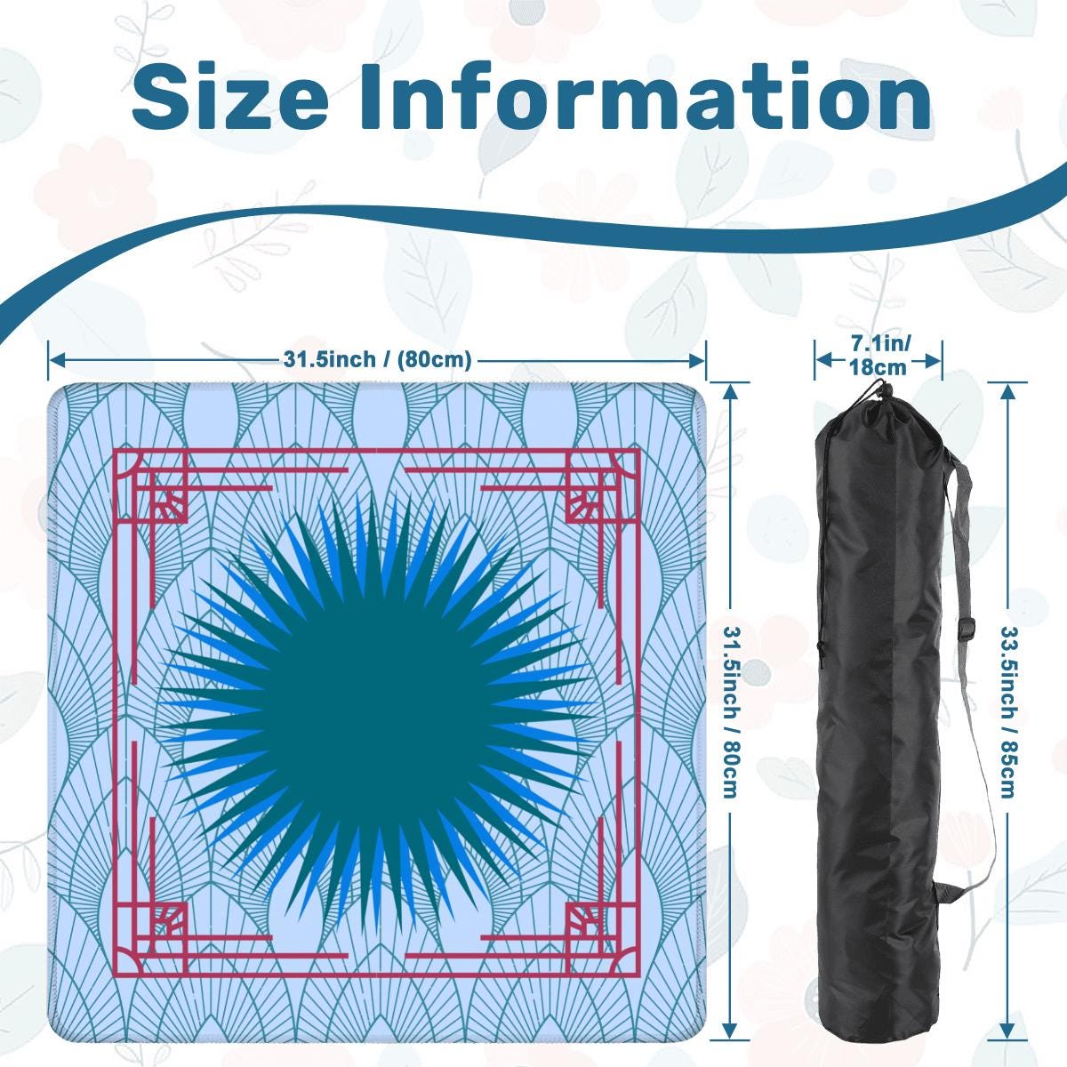 Deco Bam Mahjong Mat: Mahj Game Tabletop (31.5-inch)