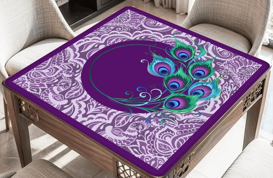 Peacock Flair Mahjong Mat