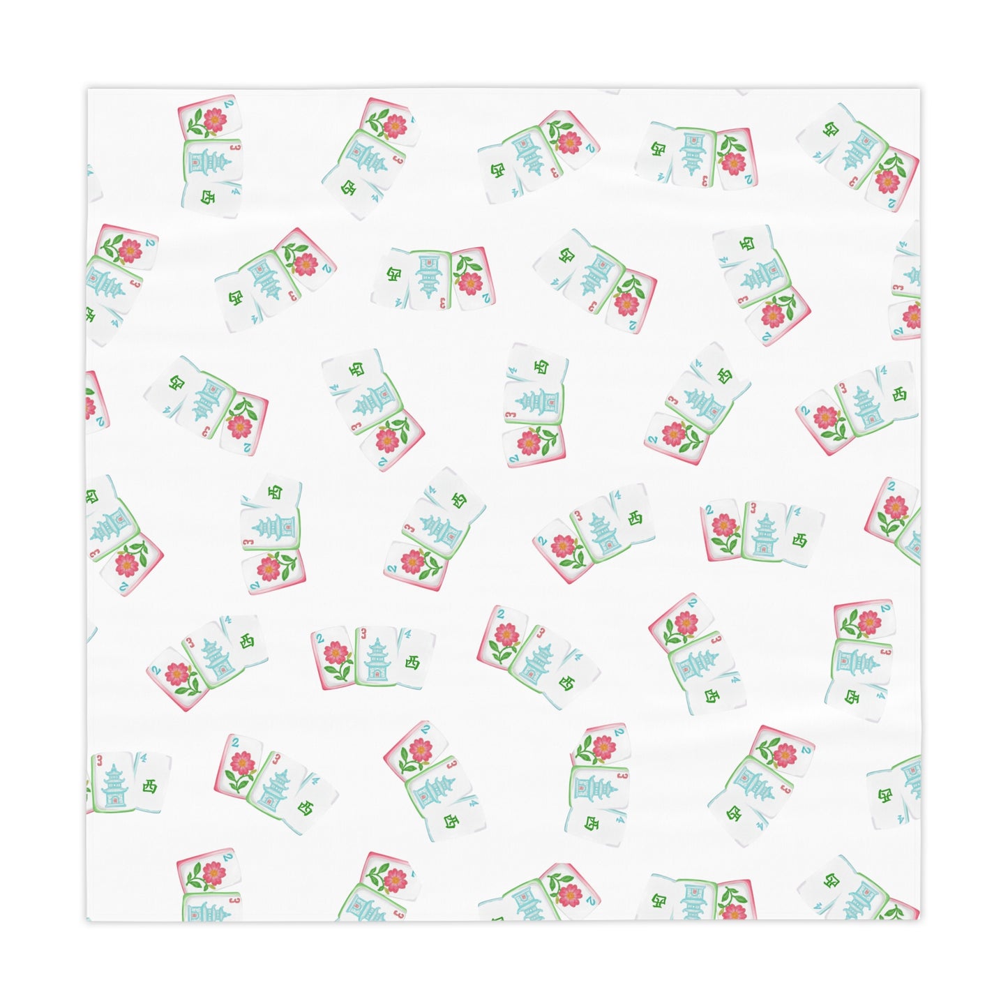 Whimsical Mahjong Tablecloth for Gatherings, Mahj, Summer Parties, Dining Decor, Holiday Celebrations, Picnic Essentials
