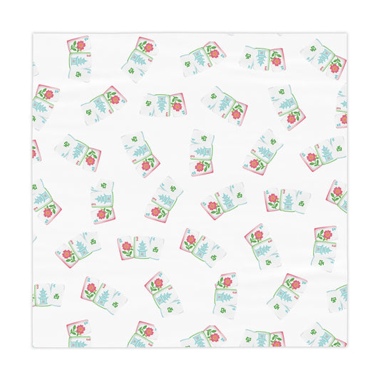 Whimsical Mahjong Tablecloth for Gatherings, Mahj, Summer Parties, Dining Decor, Holiday Celebrations, Picnic Essentials