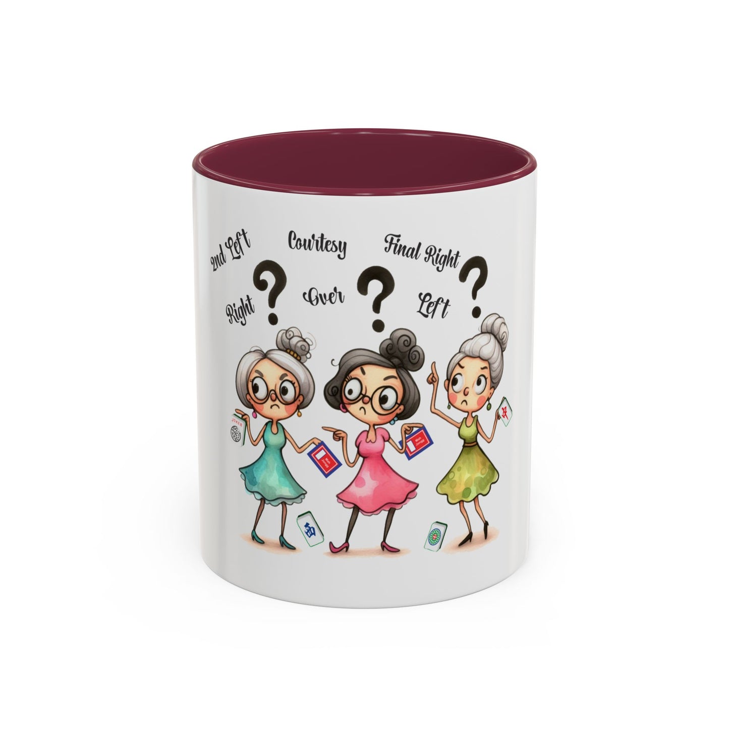 Mahjong Cartoon Mug for Funny Gift, Cute Mahj Coffee Cups, Quirky Drinkware, Playful Mahjong