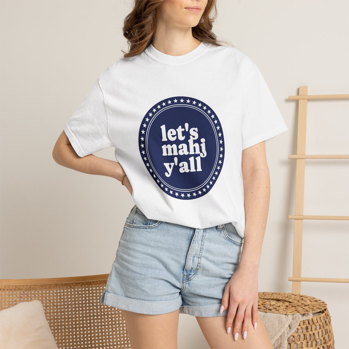 Red, White and Blue Short Sleeve Tee, Mahjong Shirt Gift