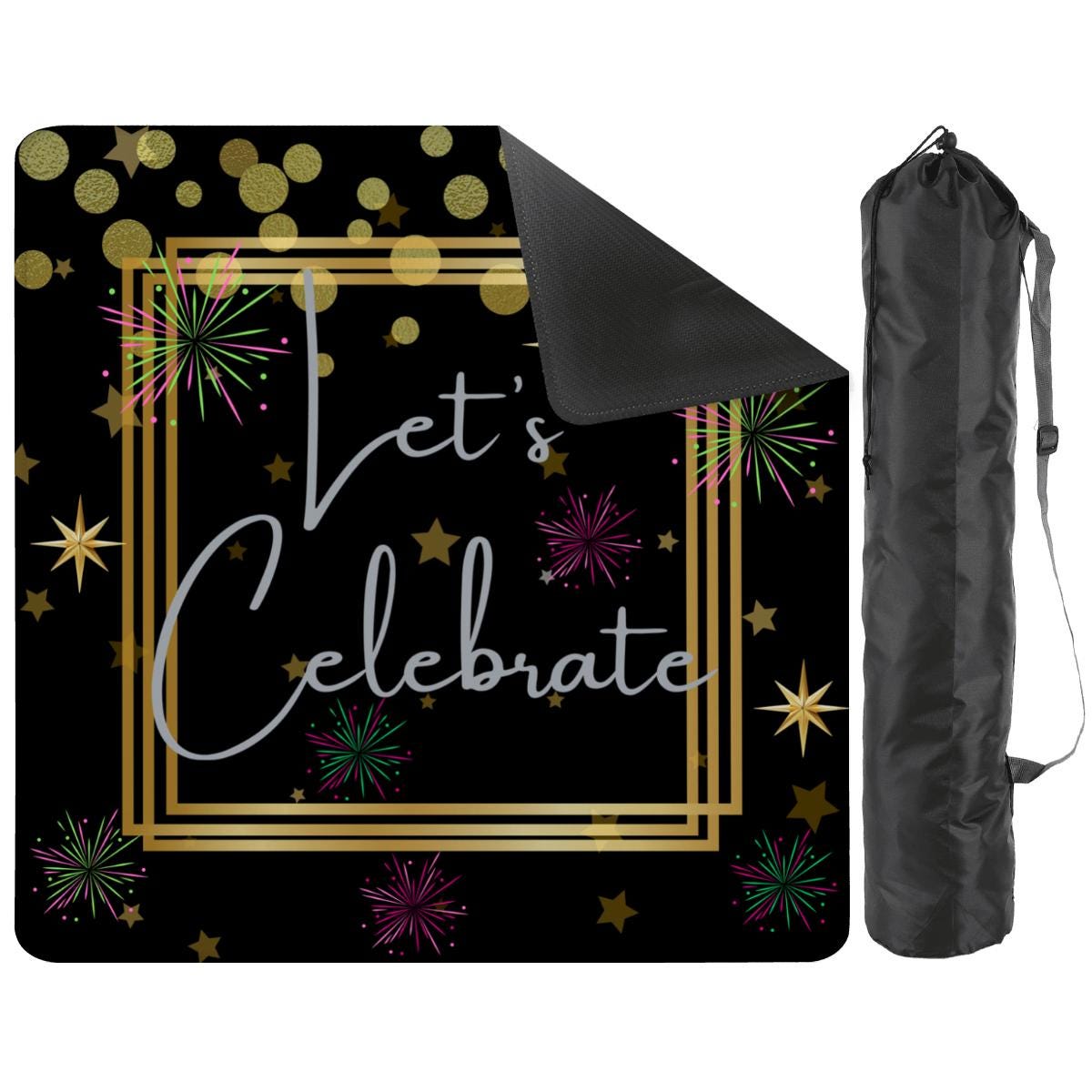 Let's Celebrate Mahjong Mat: Mahj Game Tabletop (31.5-inch)