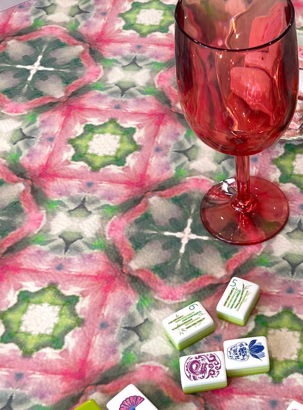 Leatherette Pink and Green Pattern no. 28 with Directions