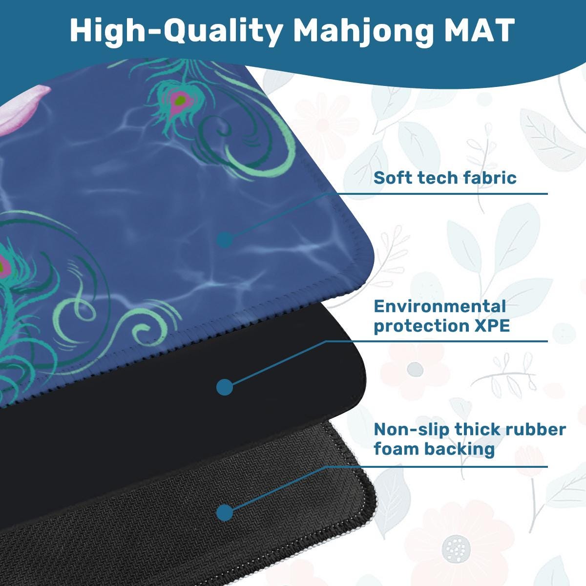 Plum Lotus Mahjong Mat
