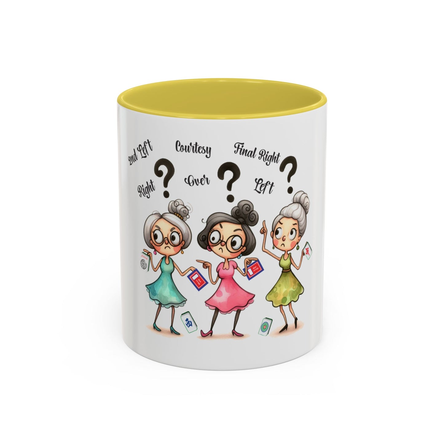 Mahjong Cartoon Mug for Funny Gift, Cute Mahj Coffee Cups, Quirky Drinkware, Playful Mahjong
