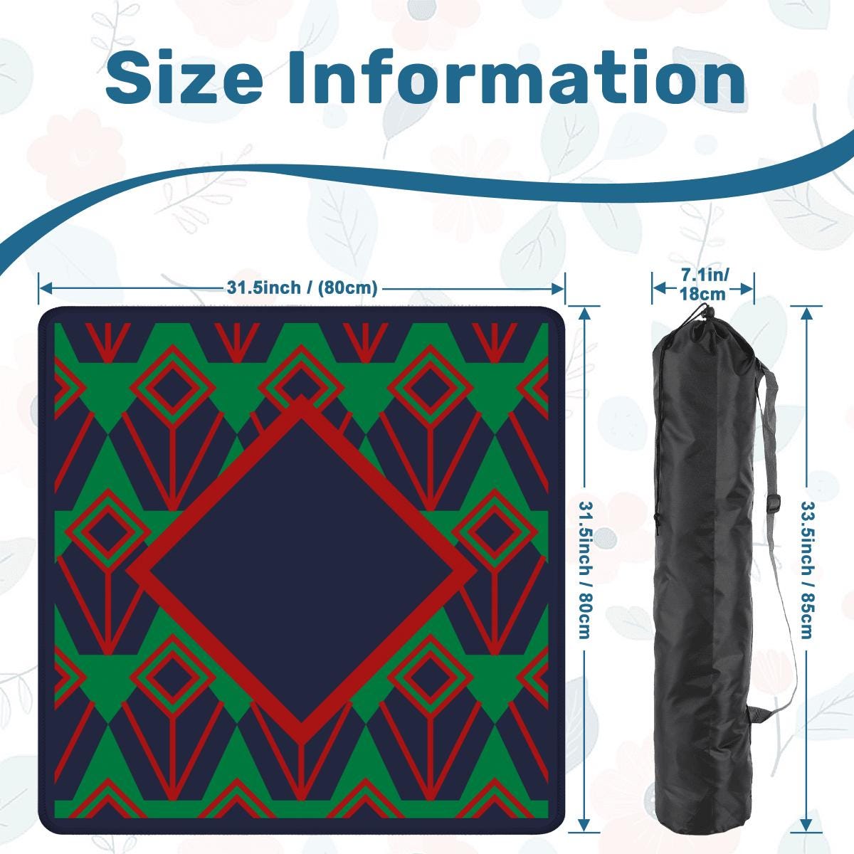 Dark Diamonds Mahjong Mat: Mahj Game Tabletop (31.5-inch)