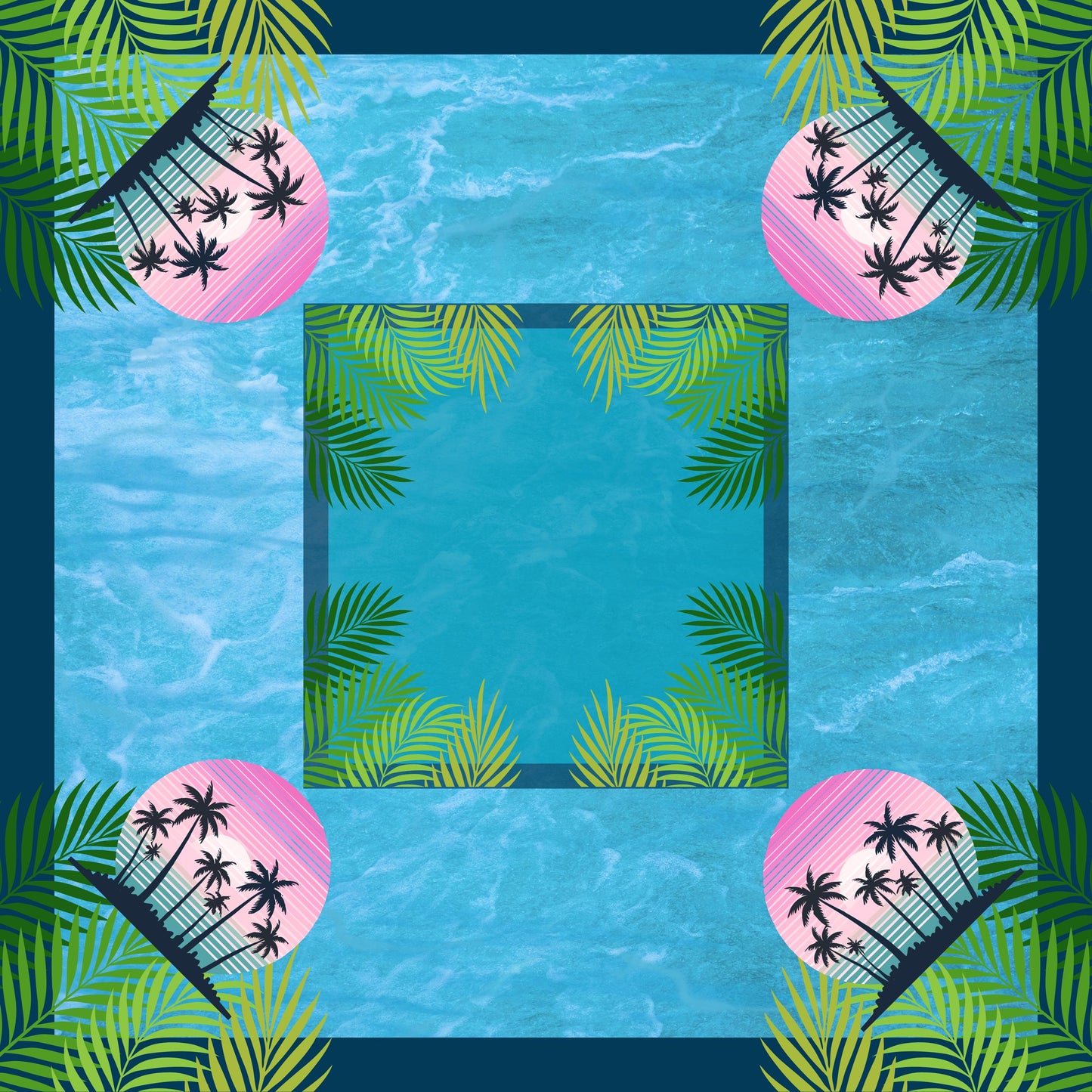 Surfs Up Travel Mahjong Mat: Mahj Game Tabletop (20.9-inch)