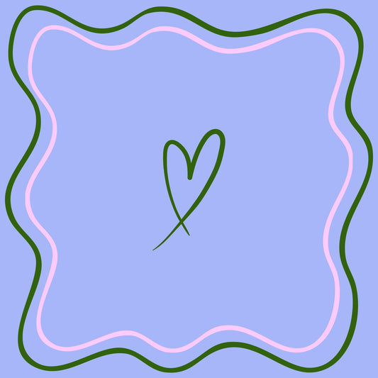 Periwinkle Open Heart Mahjong Mat