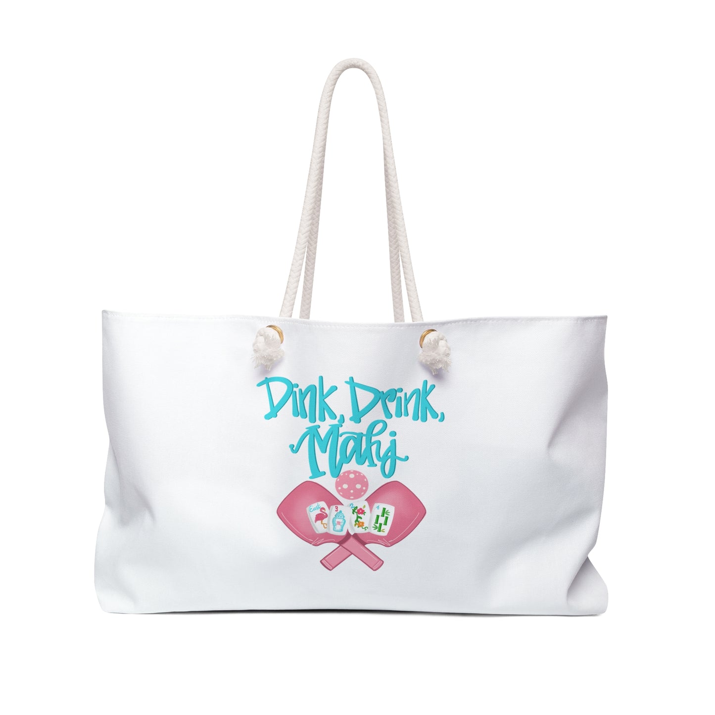 Perfect Mahjong and Pickleball Weekender Bag - Stylish Travel Tote for Mahj, Pickleball, Beach, Gym, or Weekend Getaways - Perfect Gift