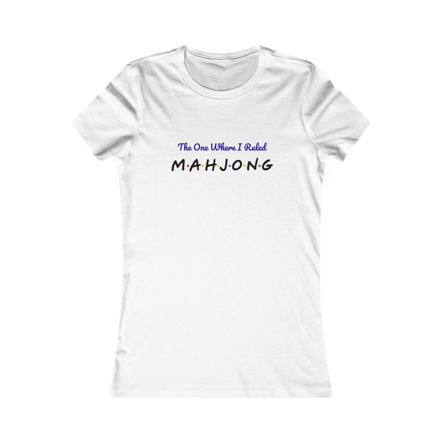 The One Where I Won Mahjong Fun Graphic Tee Shirt for Mahj Parties, FRIENDS Gifts