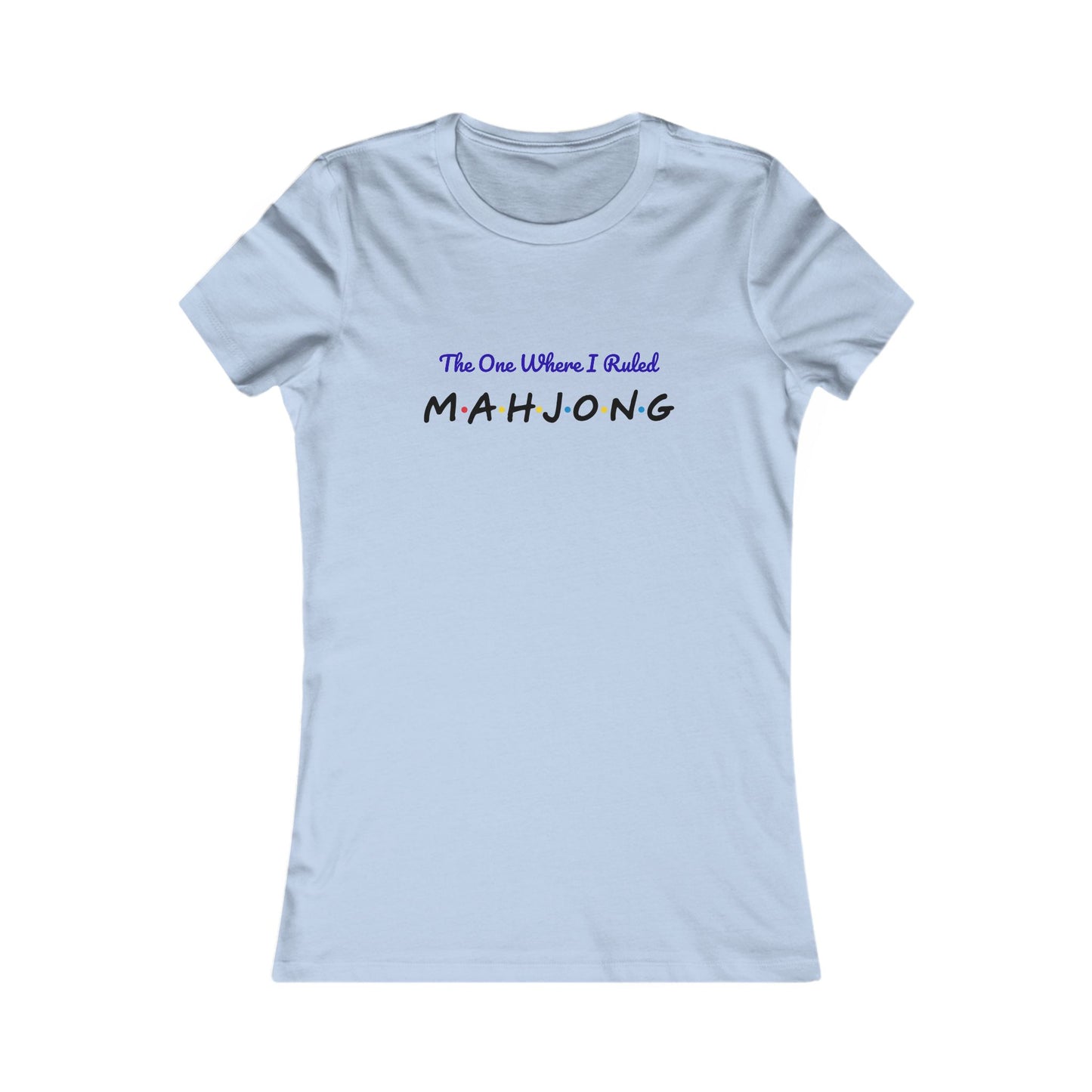 The One Where I Won Mahjong Fun Graphic Tee Shirt for Mahj Parties, FRIENDS Gifts