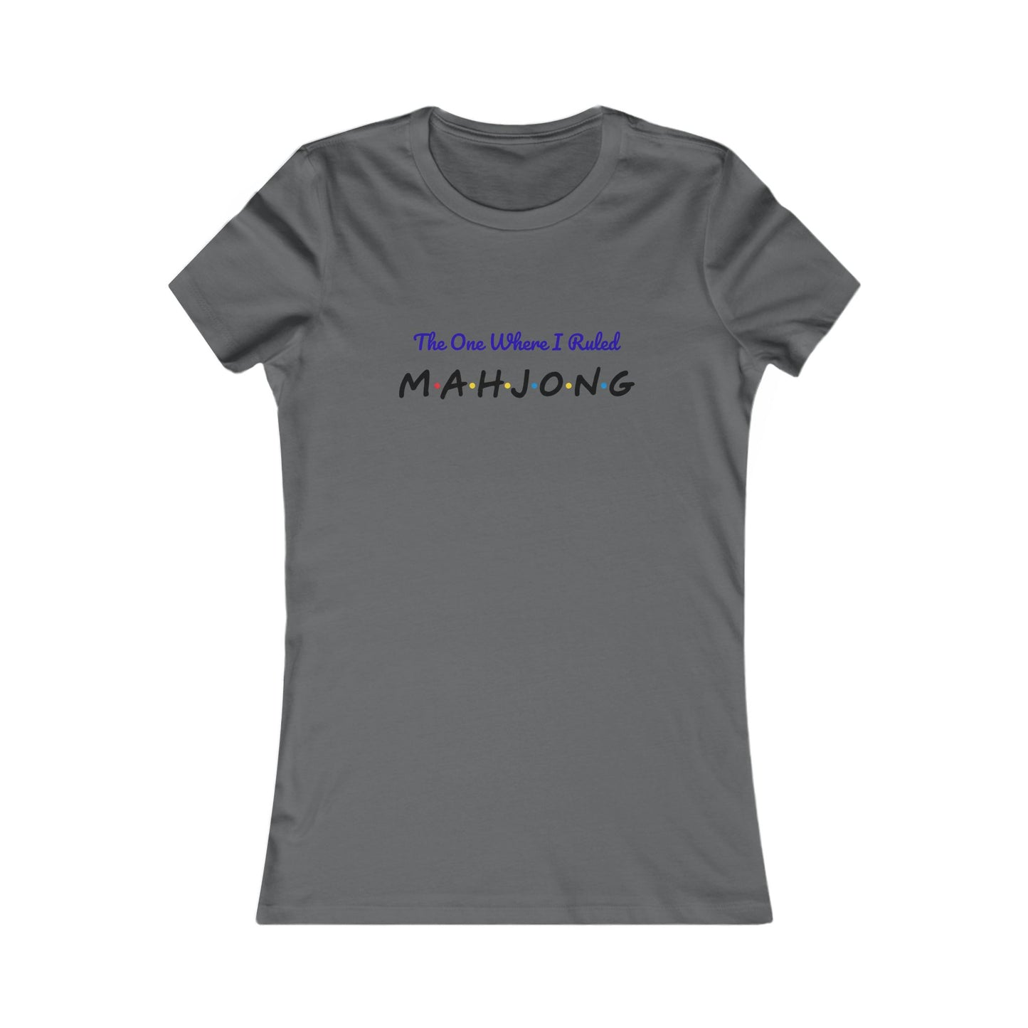 The One Where I Won Mahjong Fun Graphic Tee Shirt for Mahj Parties, FRIENDS Gifts