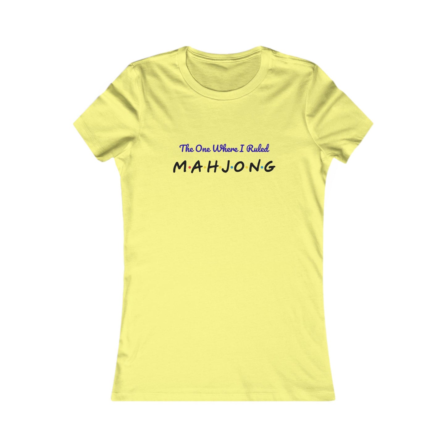 The One Where I Won Mahjong Fun Graphic Tee Shirt for Mahj Parties, FRIENDS Gifts