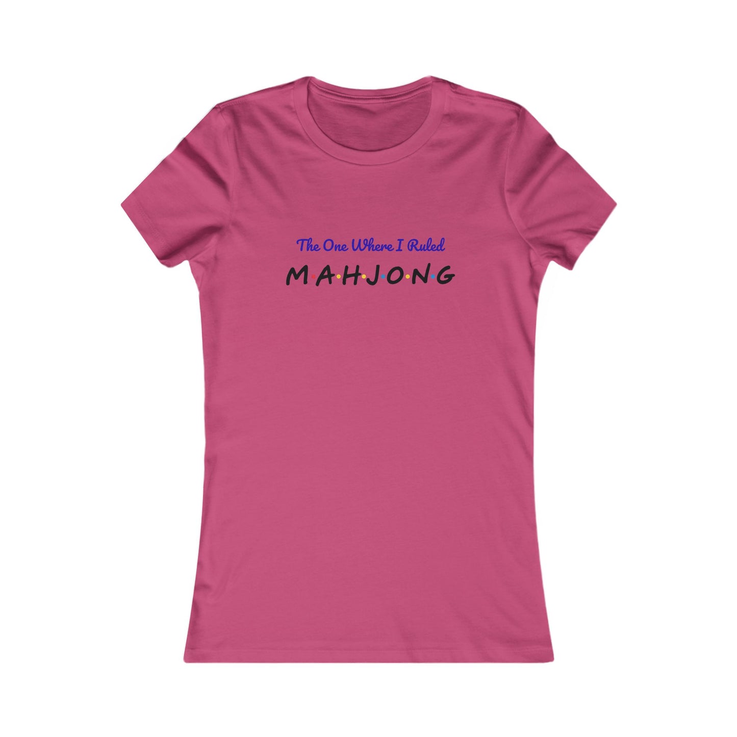 The One Where I Won Mahjong Fun Graphic Tee Shirt for Mahj Parties, FRIENDS Gifts