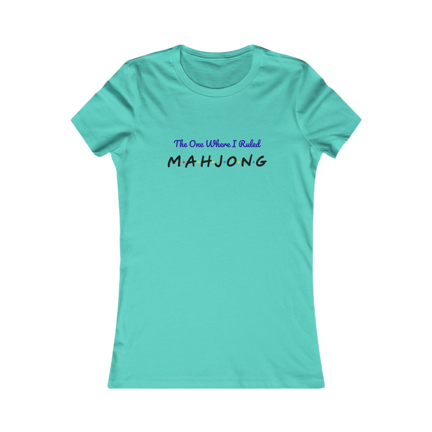 The One Where I Won Mahjong Fun Graphic Tee Shirt for Mahj Parties, FRIENDS Gifts