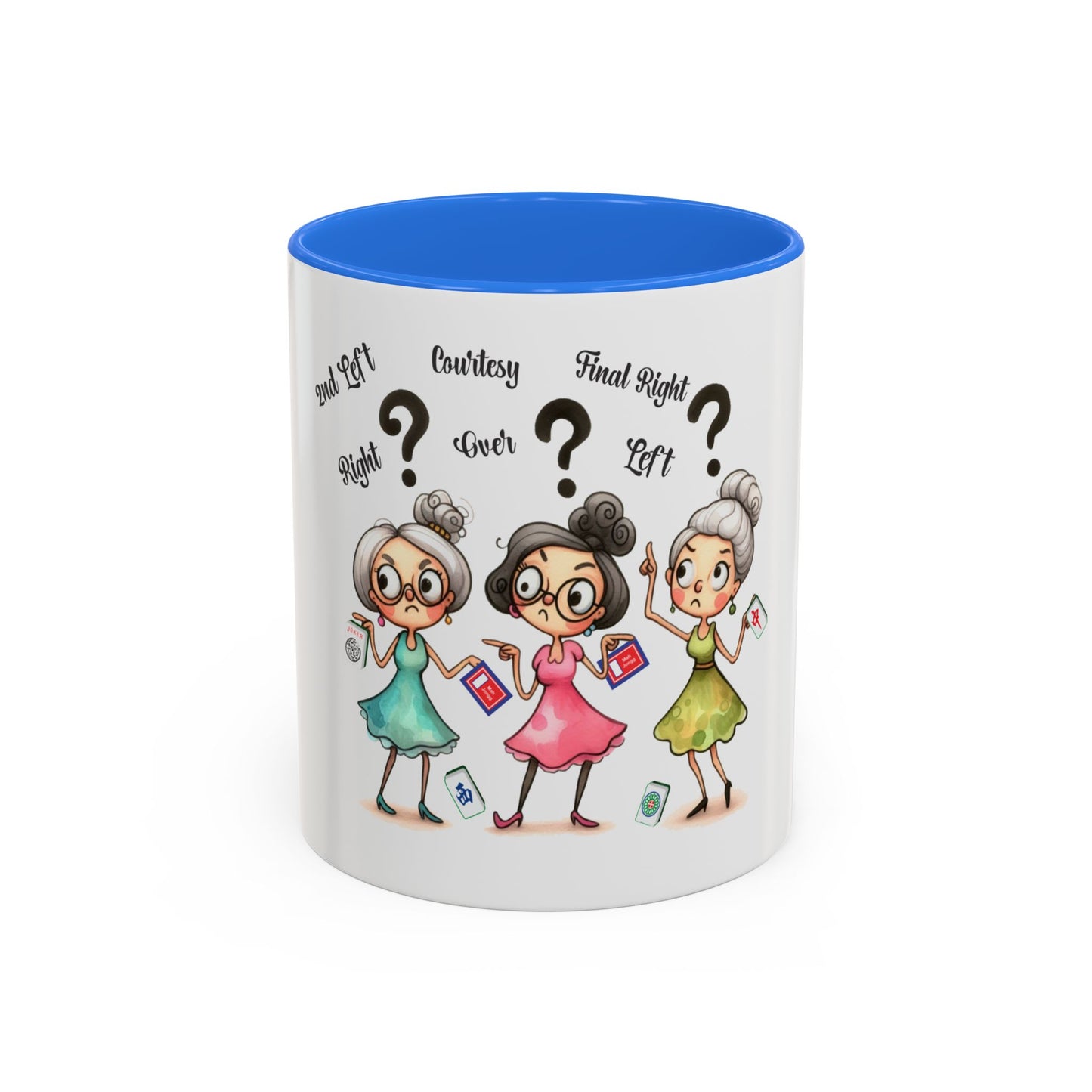 Mahjong Cartoon Mug for Funny Gift, Cute Mahj Coffee Cups, Quirky Drinkware, Playful Mahjong