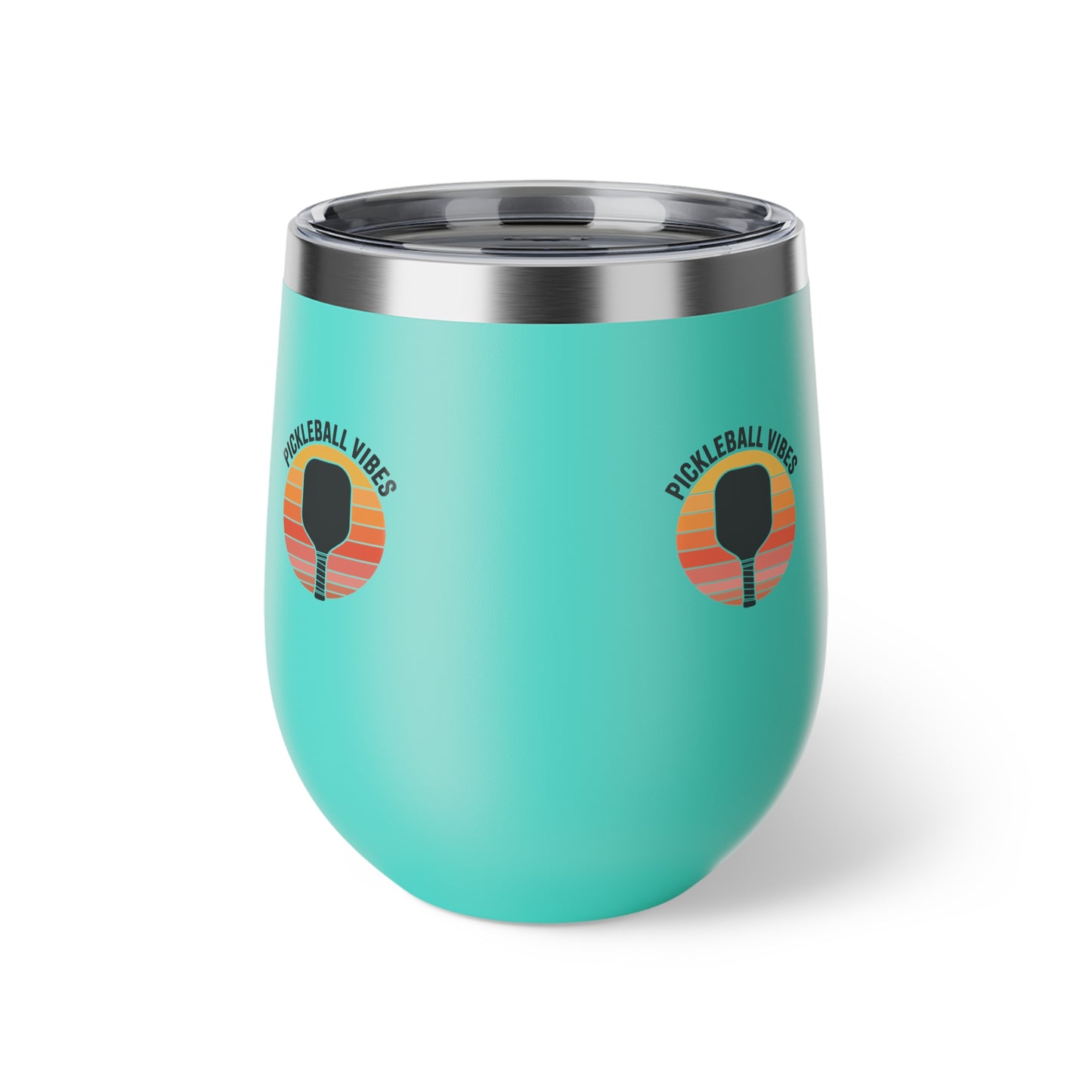 Pickleball Vibes Stylish Copper Insulated Cup, Perfect for Pickleball Parties, Gifts, Outdoor Adventures, Travel Mugs, Tumblers