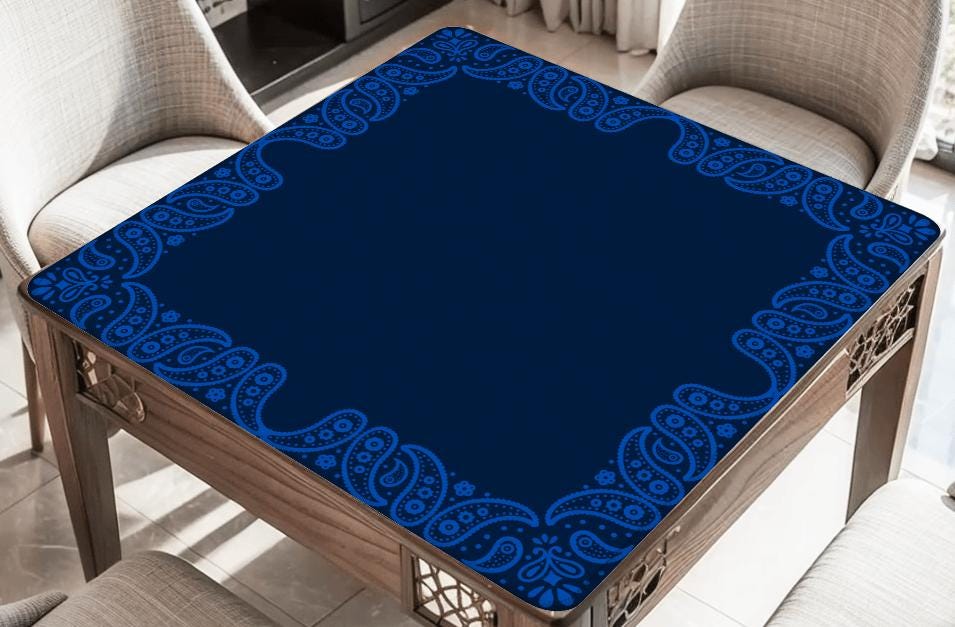 Navy Bandana Mahjong Mat