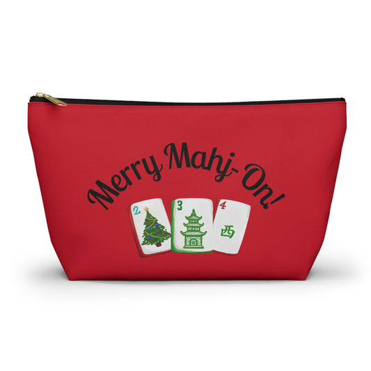 Merry Mahj-On Tile Pouch, Great for Mahjong Tiles and Essentials, Cosmetic Pouch
