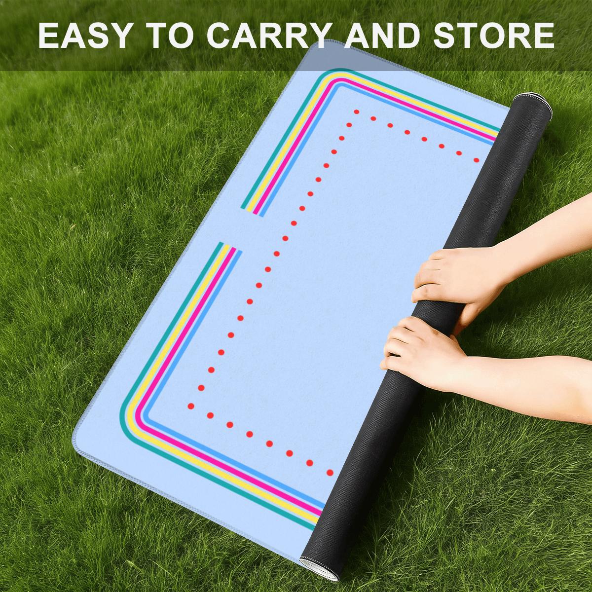 Dots and Stripes Travel Mahjong Mat: Mahj Game Tabletop (20.9-inch)