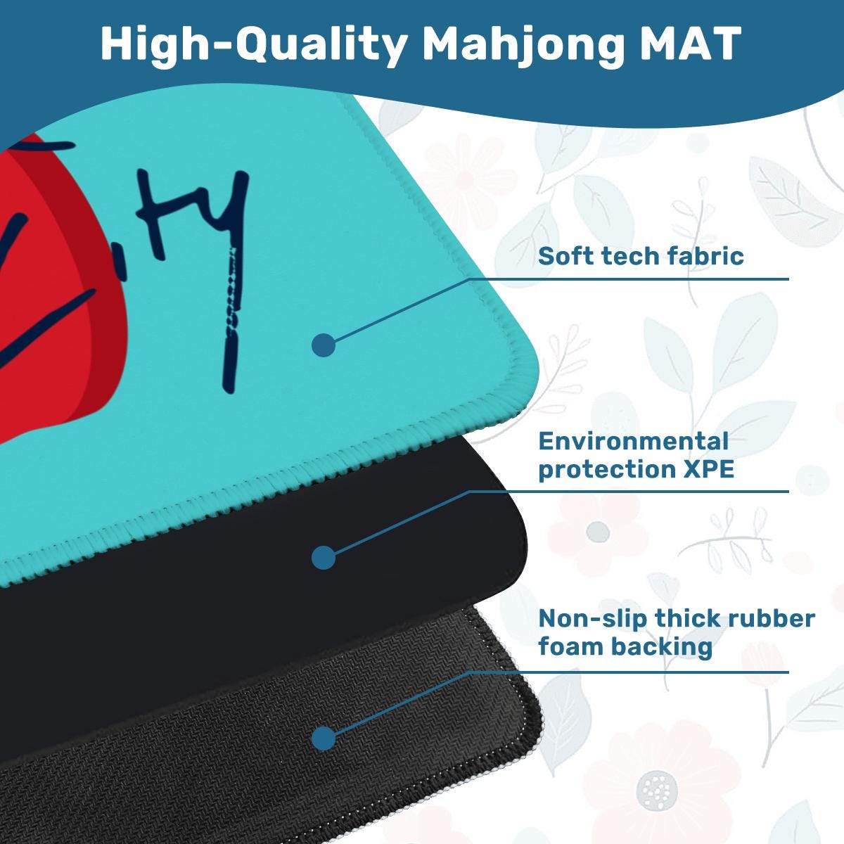 New York City Blue Mahjong Mat
