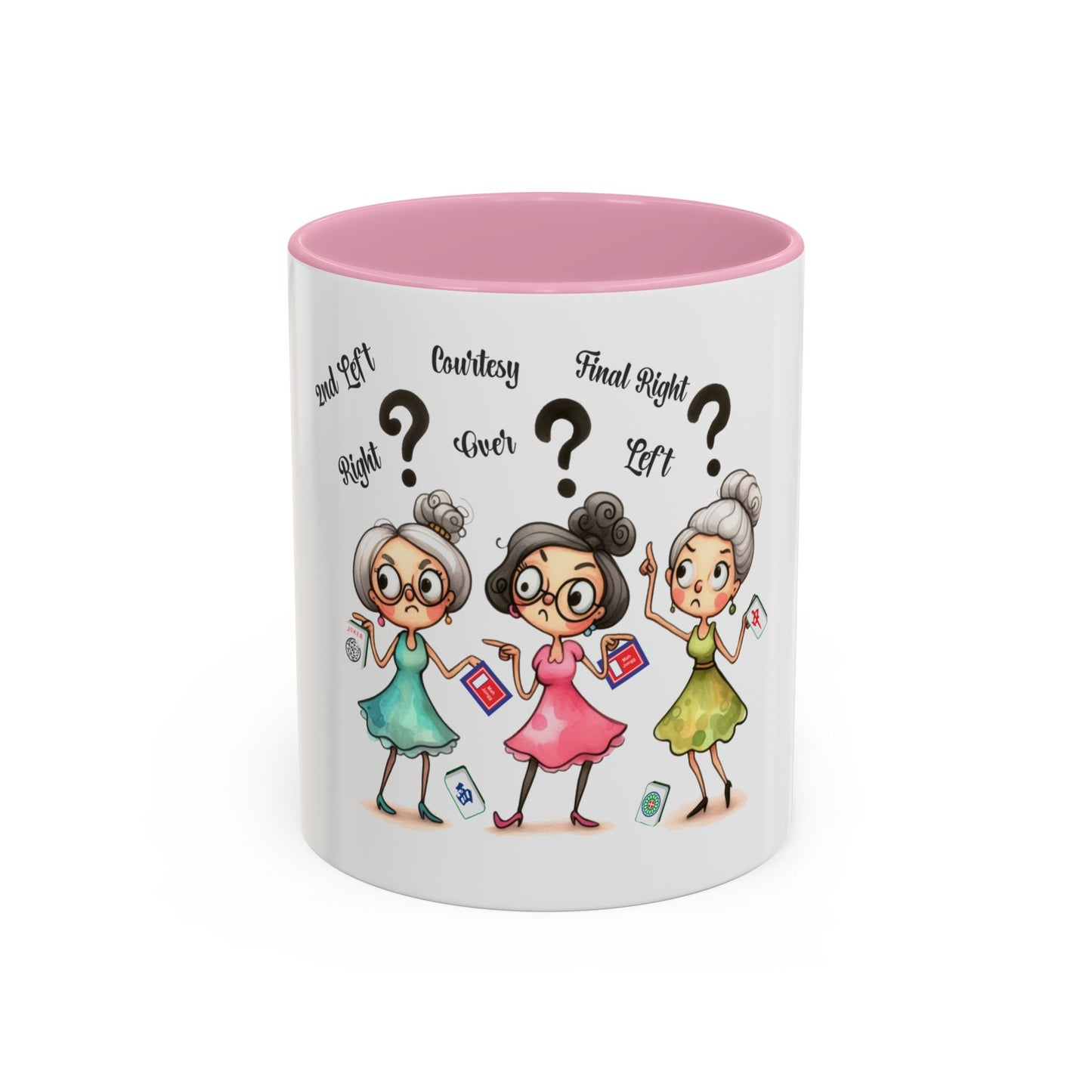 Mahjong Cartoon Mug for Funny Gift, Cute Mahj Coffee Cups, Quirky Drinkware, Playful Mahjong