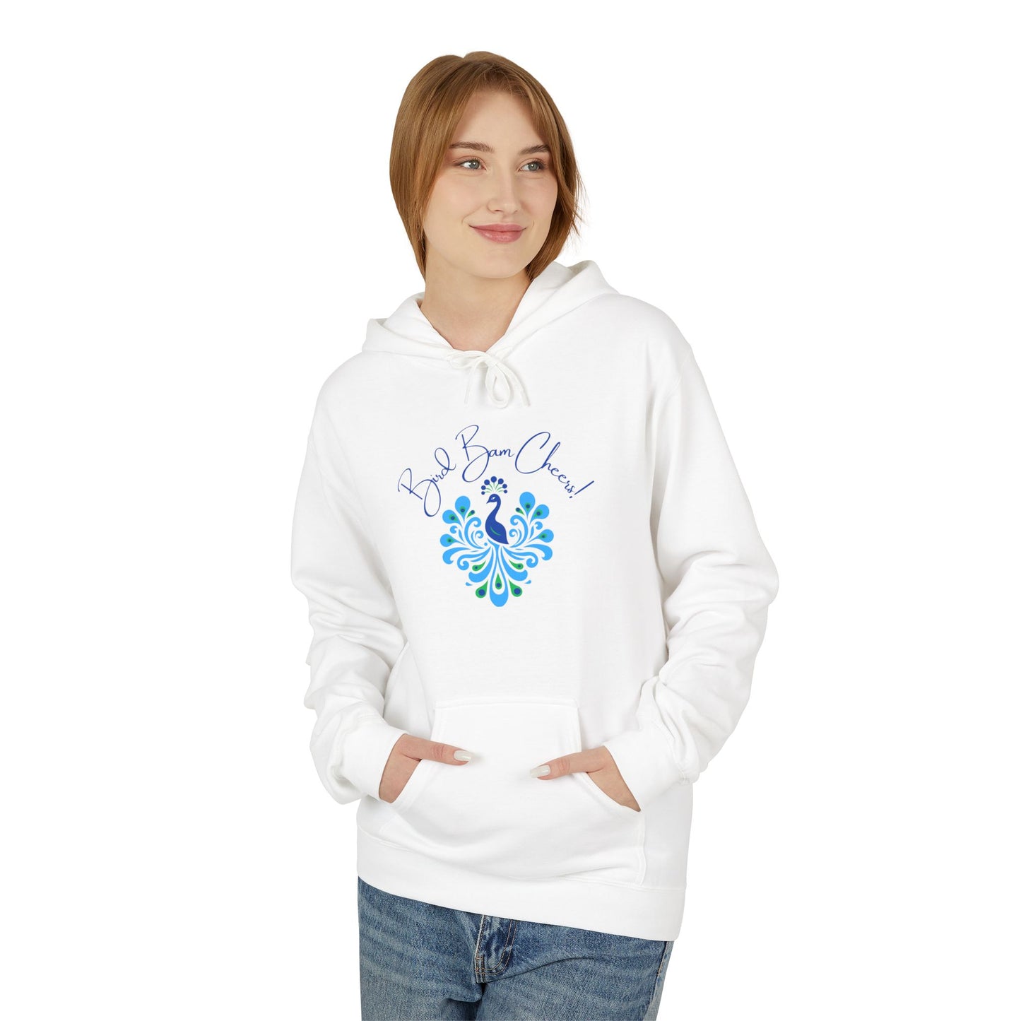 Bird Bam Cheers Fleece Hoodie - Cozy, Unisex, Gift for Her, Mahj Lover!