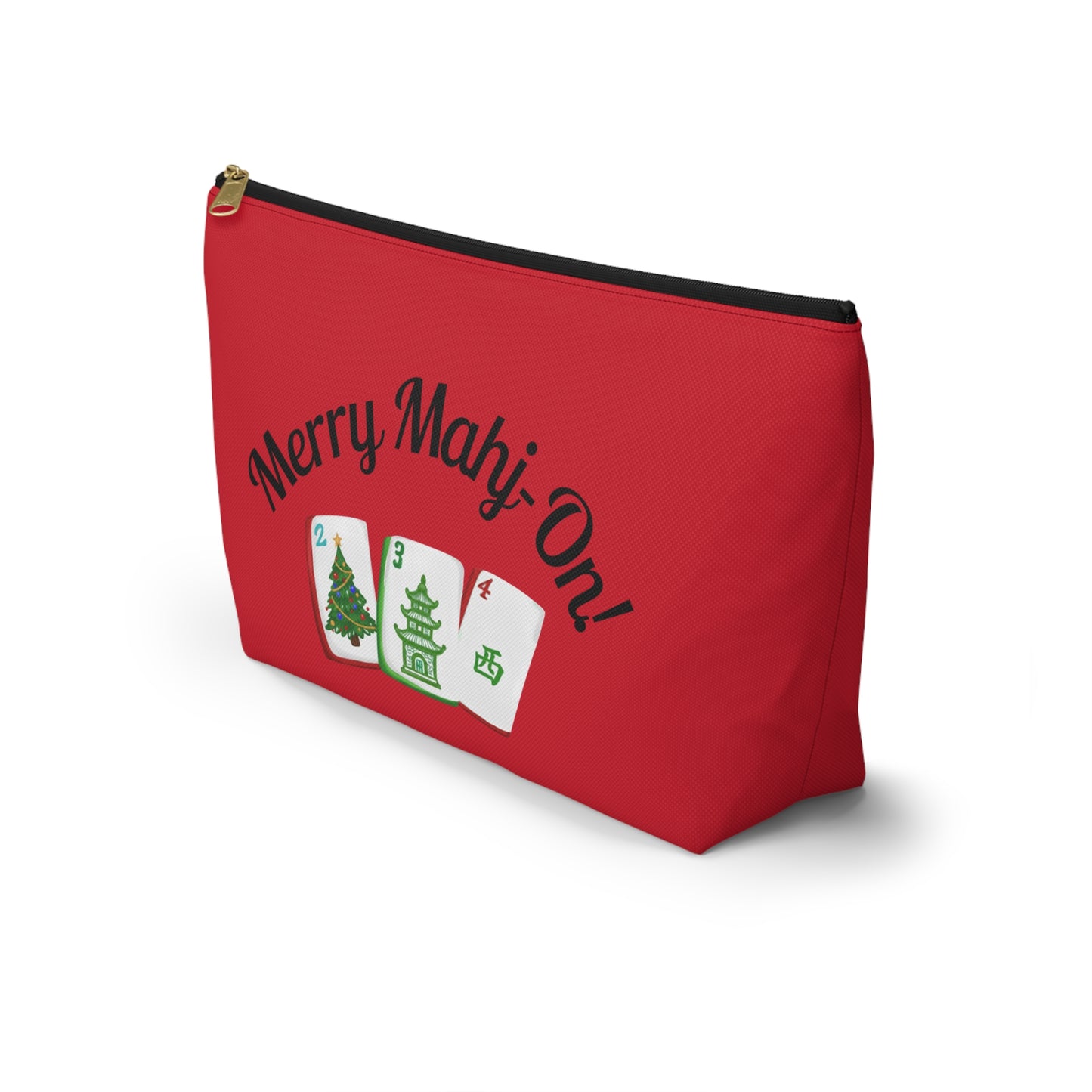 Merry Mahj-On Tile Pouch, Great for Mahjong Tiles and Essentials, Cosmetic Pouch