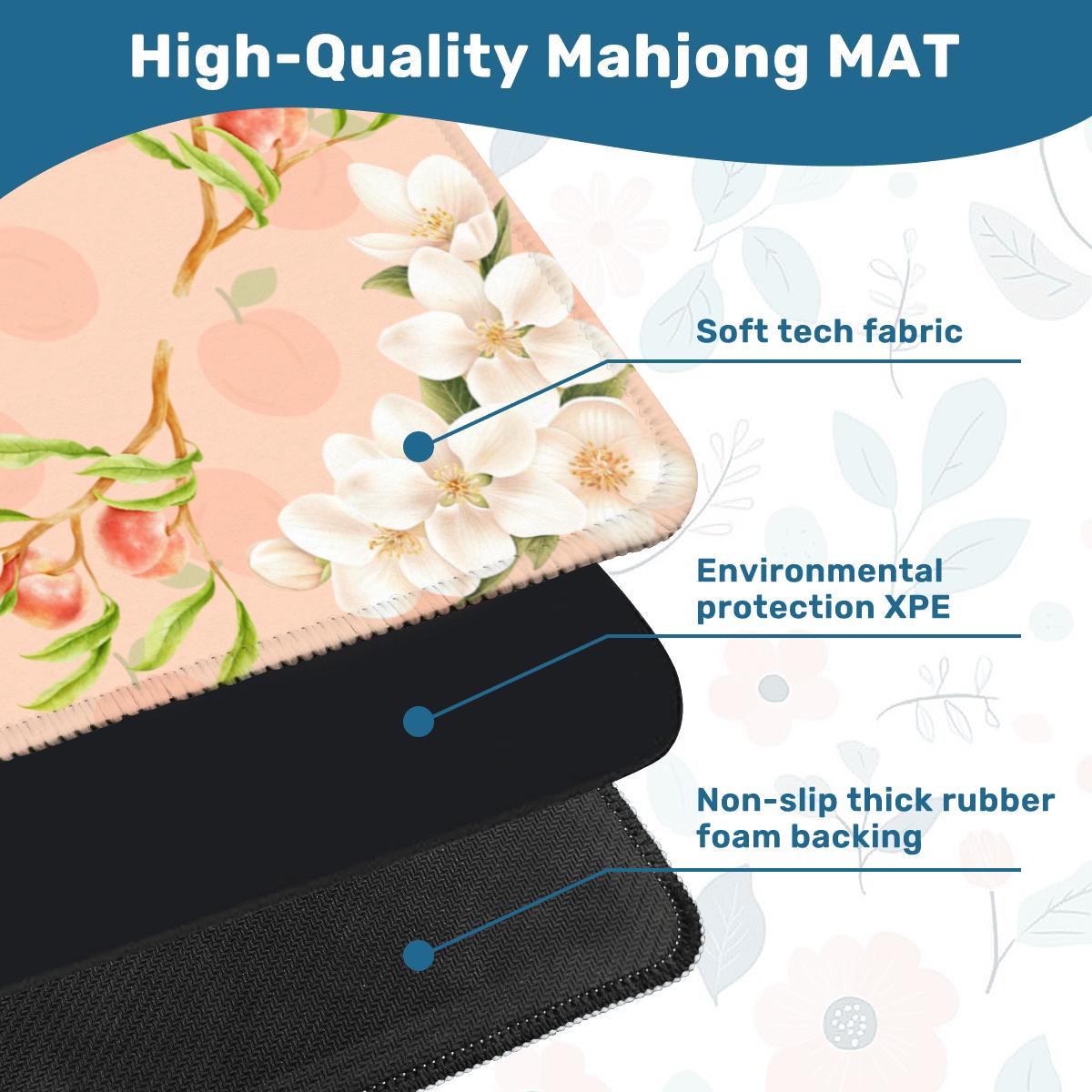 Georgia Peach Mahjong Mat: Mahj Game Tabletop (31.5-inch)