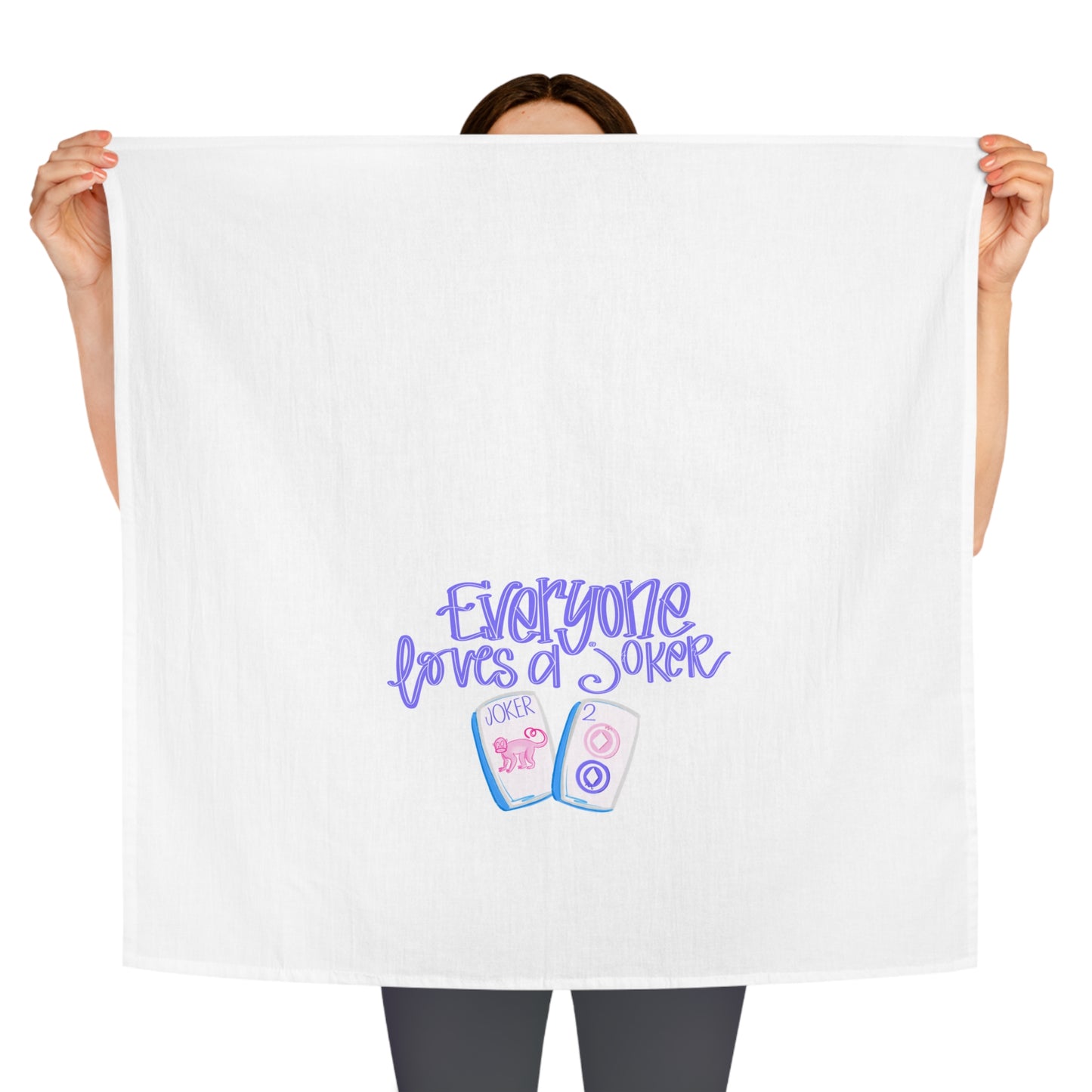 Everyone Loves a  Mahjong Joker Tea Towel, Funny Kitchen Towel, Gift for Mahj, Playful Home Decor, Kitchen Humor, Cooking Gifts