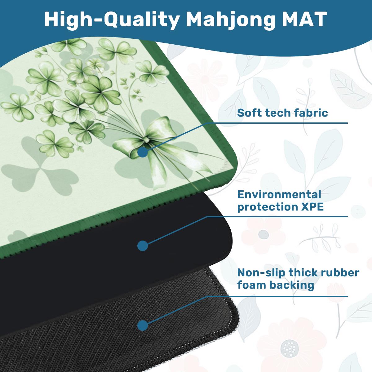 St. Patrick's Day Mahjong Mat: Mahj Game Tabletop (31.5-inch)