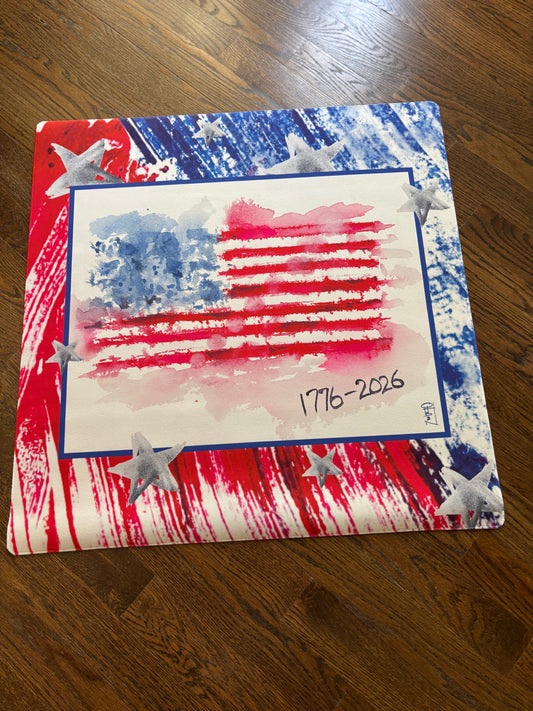 American Flag Artist Collab 33 inch Mahjong Mat