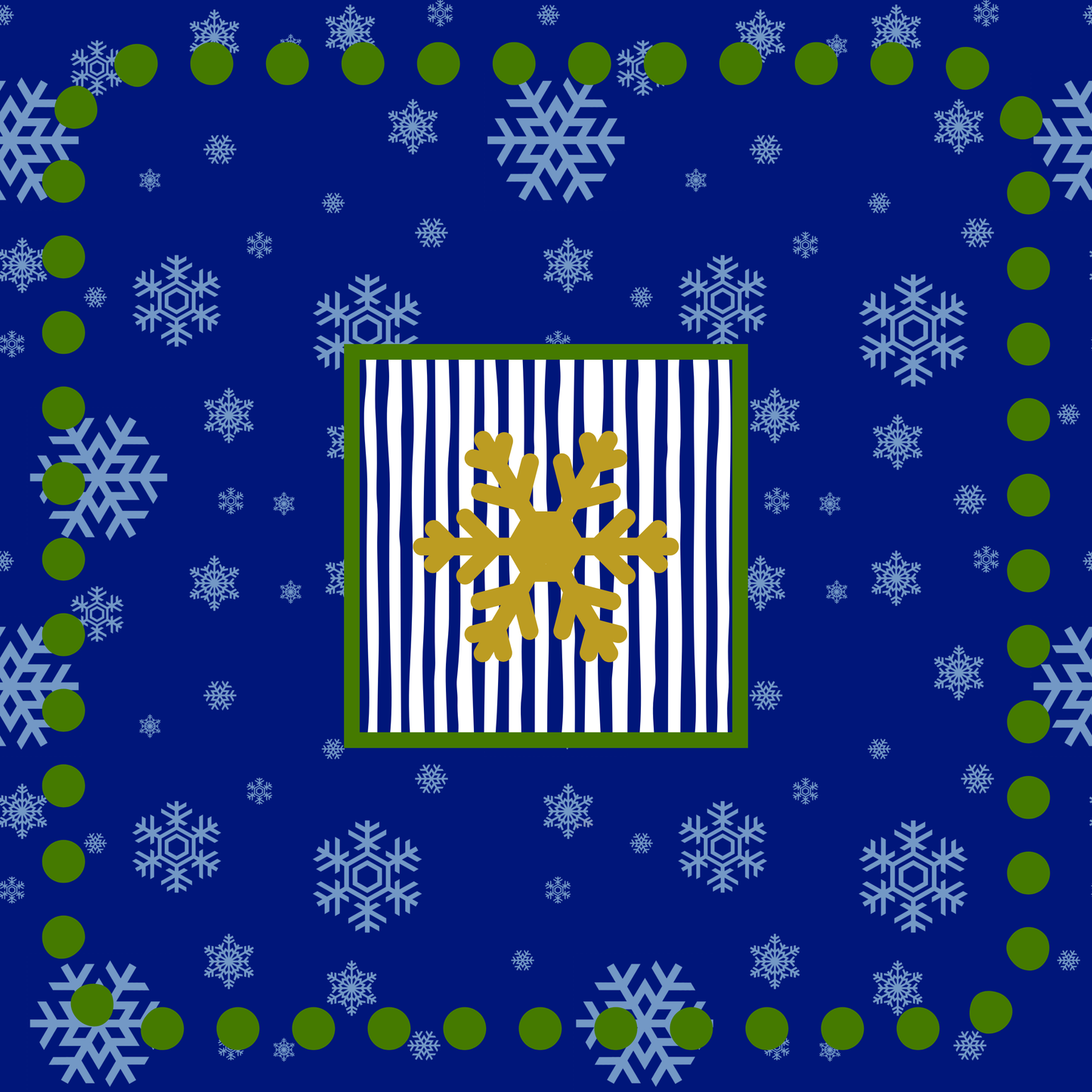 Alpine Snowflakes Neoprene Mahjong Mat