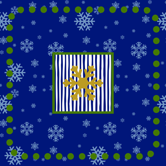 Alpine Snowflakes Neoprene Mahjong Mat