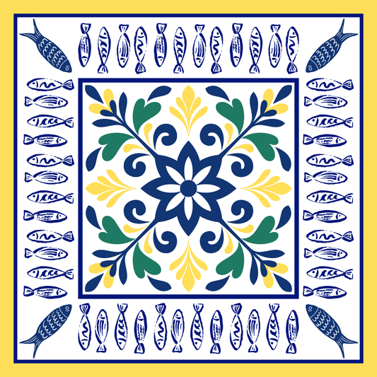 Amalfi Fish Neoprene Mahjong Mat