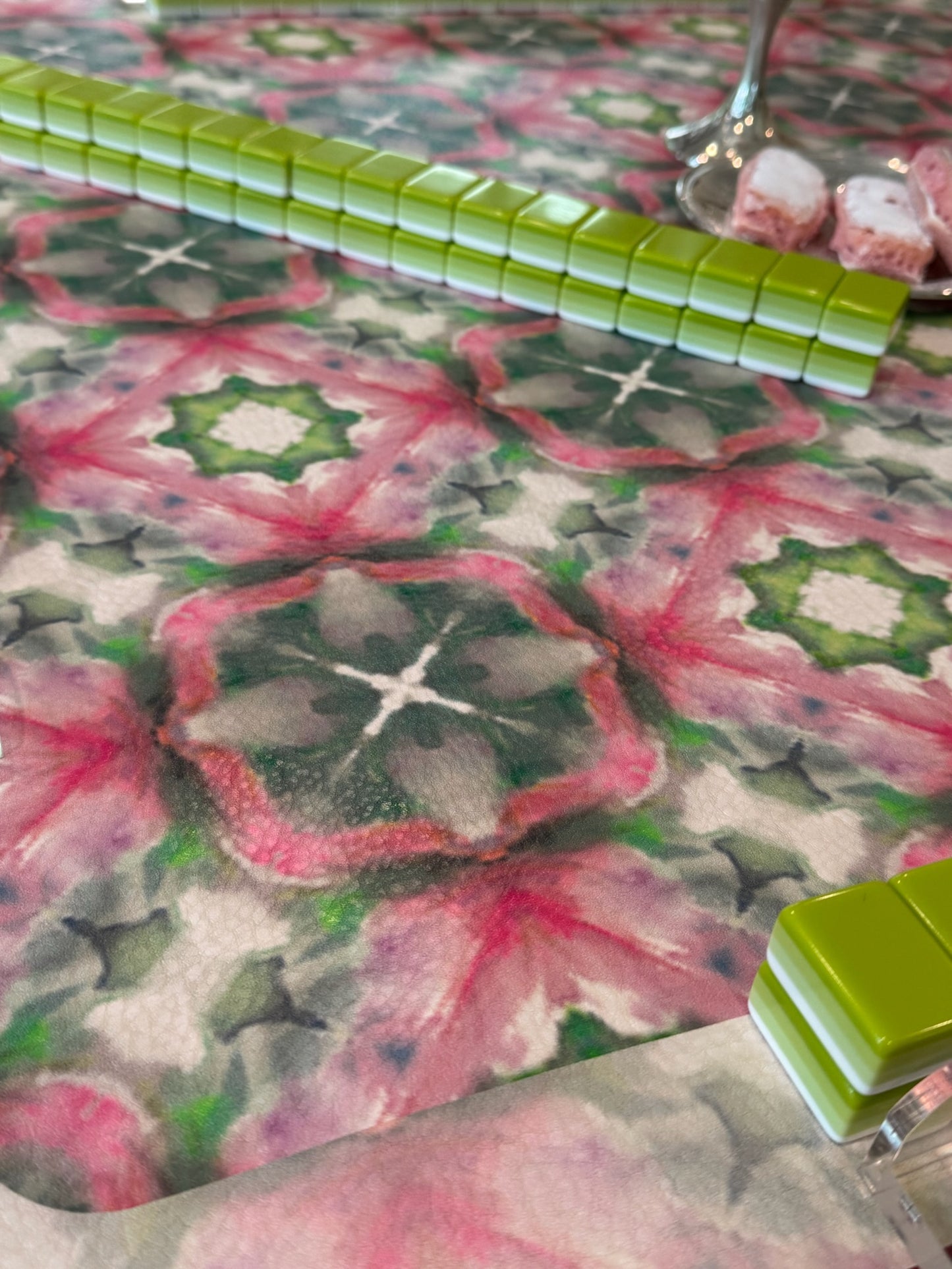 Leatherette Pink and Green Pattern no. 28 with Directions